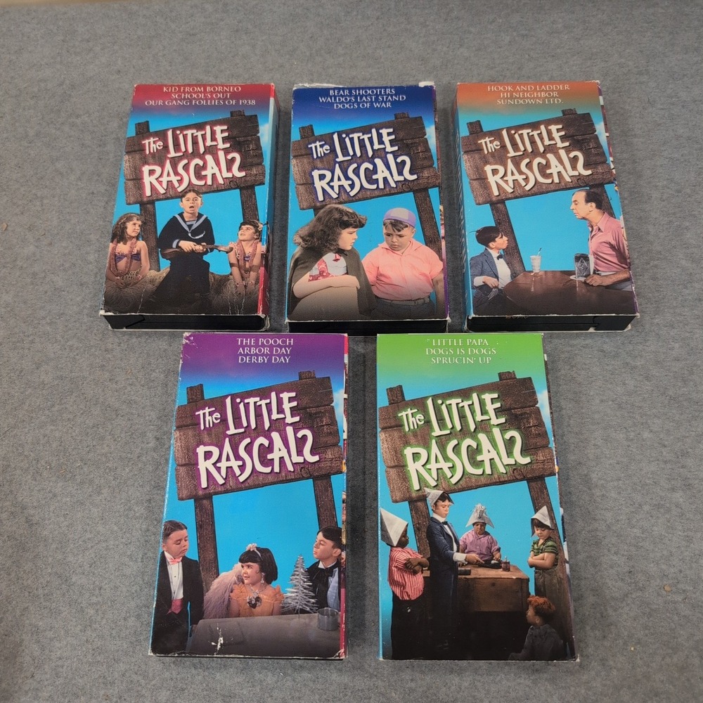 The Little Rascals Funniest Episodes VHS Set Volumes 1-5 GoodTimes Home Video - Picture 2 of 3